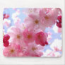 Pink spring blossom mouse pad