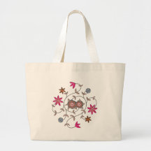 Pink Spring Flower Garden Bags