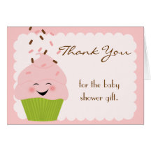 Pink Sprinkles Thank You Card