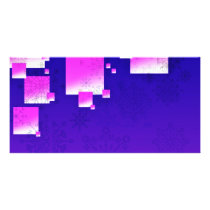 Pink squares and creative art work photo card template