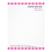 Pink Squares Letterhead