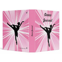 Pink Star Ballerina Vinyl Binders