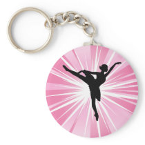 Pink Star Ballerina Key Chains