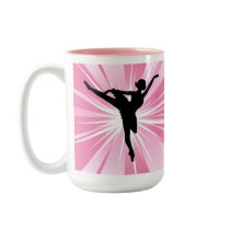 Pink Star Ballerina Coffee Mug