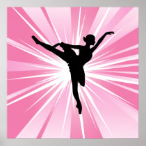 Pink Star Ballerina Poster