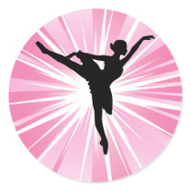 Pink Star Ballerina Stickers