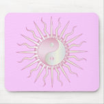 Pink Starburst Yin Yang Mouse Pad
