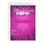 Pink Stars Bachelorette Party Invitation