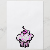 pink stars cupcake flyer design