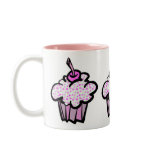 pink stars cupcake coffee mug