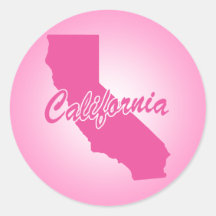 Pink State California Sticker