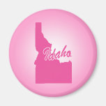 Pink State Idaho Fridge Magnet
