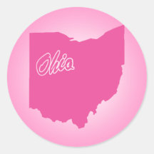 Pink State Ohio Sticker