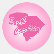 Pink State South Carolina Stickers