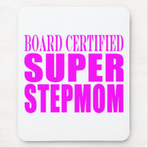 Pink Stepmoms Birthdays & Christmas Super Stepmom Mousepads