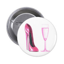 Pink Stiletto Shoe and Champagne Glass