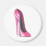 Pink Stiletto Shoe Art Fridge Magnets