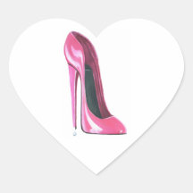 Pink Stiletto Shoe Art Sticker