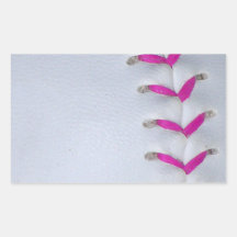 Pink Stitches Baseball / Softball Stickers