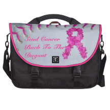 Pink Stitches Baseball / Softball w/ Flower Ribbon Laptop Computer Bag