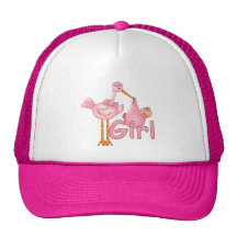 Pink Stork Baby Girl Mesh Hat