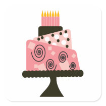 Pink Strange Birthday Cake