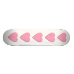 Pink Strawberry Heart. Skate Board Deck
