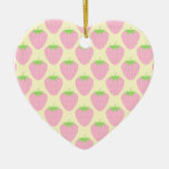 Pink Strawberry Pattern. Ornament