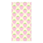 Pink Strawberry Pattern. Personalized Photo Card