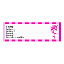Pink striped flower 7 | business cards