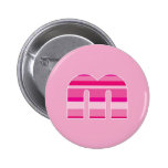 Pink Striped Monogram - Letter M