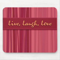 Pink Striped Valentine’s Day Mousepad