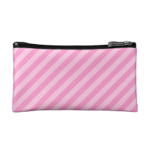 Pink Stripes. Makeup Bag