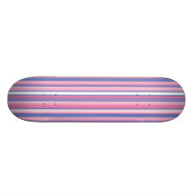 Pink Stripes Skateboard