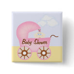 Pink Stroller Baby Shower Pin