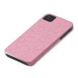 Pink Subtle Embossed Style Damask Iphone 4/4S Case Iphone 4 Cases