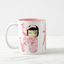 Pink Sugar Kokeshi Coffee Mug