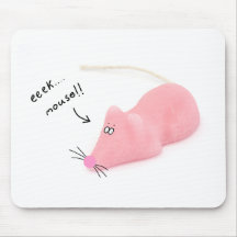 pink sugar mouse "eeek mouse" novelty mouse mat mouse pads