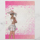 Pink summer girl full color flyer