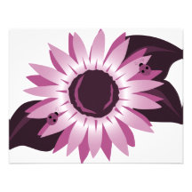 Pink Sunflower With Ladybugs Custom Invite