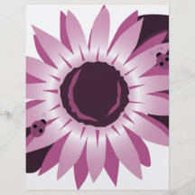 Pink Sunflower With Ladybugs Full Colour Flyer