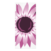 Pink Sunflower With Ladybugs Full Colour Rack Card