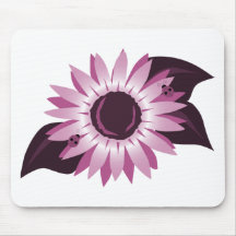 Pink Sunflower With Ladybugs Mousepad