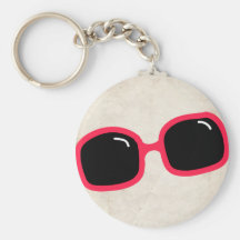 Pink Sunglasses Keychain