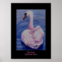 Pink Swan Poster Print