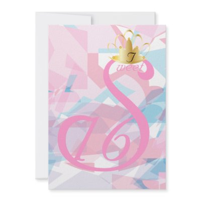 Pink Swan Sweet Sixteen Coronation-Customize Personalized Invitations by wholeheartedly