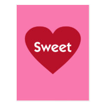 Pink 'Sweet Heart' Valentine Postcard