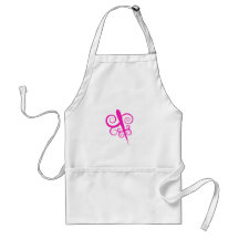 Pink Swirl Accent Aprons