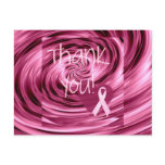 Pink Swirl Breast Cancer Thank You Post Card