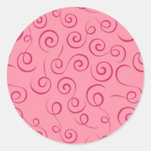 Pink Swirl Pattern Stickers